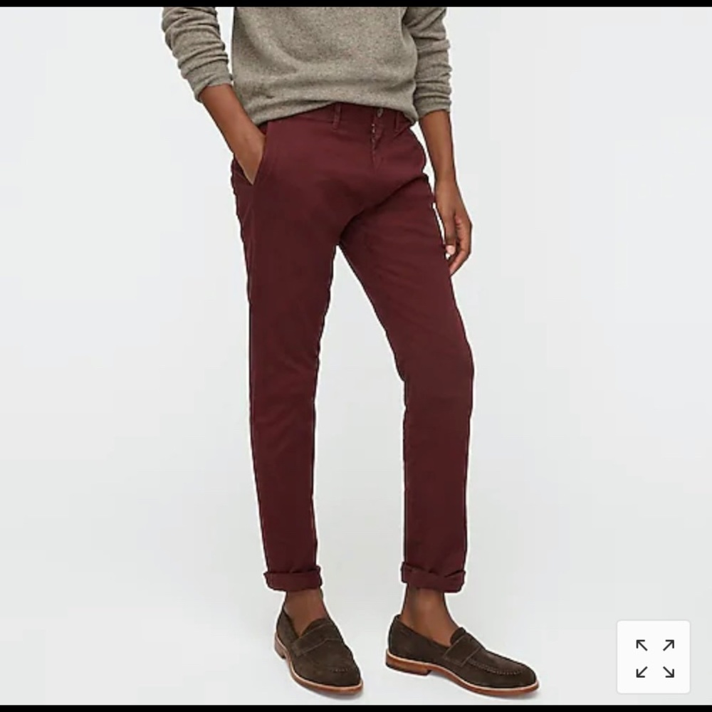 Red/Maroon men’s 484 Chinos JCrew 32x34